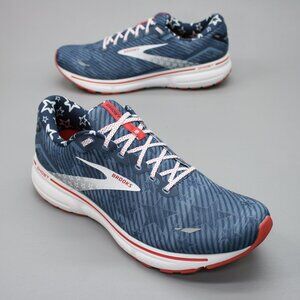 Brooks Men's 14 Ghost 15 Red White Blue Stars Running Shoes Sneakers 1103931D449